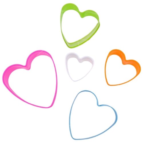 Набор пластиковых вырубок "Сердце" 5 шт 114627, и-34