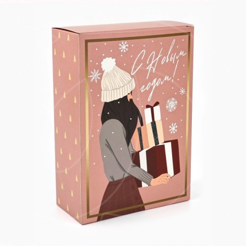Коробка для сладостей "Новогодняя доставка" 16х23х7,5 см 9631188