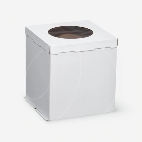 Коробка для торта с окном белая 32х32х35 см ForG COMFORT I W W 320*320*350 S