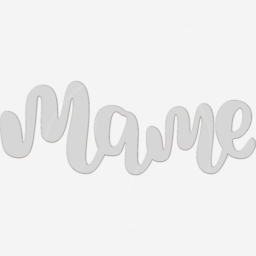 Топпер декоративный акриловый "Маме" Серебро 4,5х2 см ТСК406		