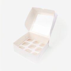 Коробка на 9 капкейков белая ForG MUF 9 PRO I W W