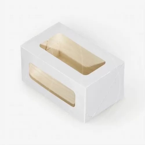 Коробка для рулета с окном белая 20х12х10 см ForG CAKE ROLL W 200*120*100ST