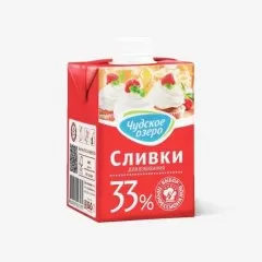 Сливки ультрапастеризованные Чудское озеро 33% 500 мл без скидки