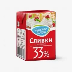 Сливки ультрапастеризованные Чудское озеро 33% 200 мл без скидки
